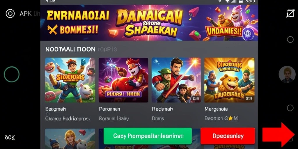 Tangkapan layar yang memperlihatkan karakter unik dalam game.